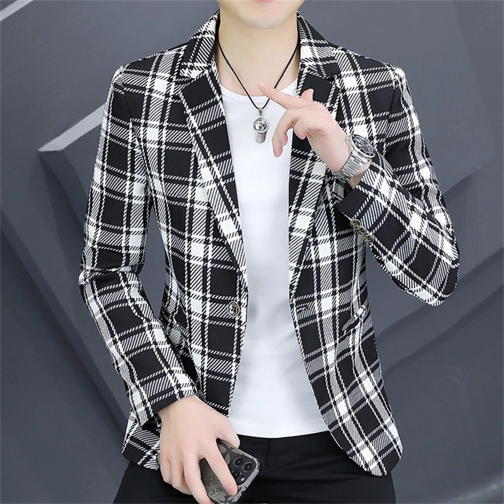 Men Formal Work Blazer Jacket Business Casual Button Slim Fit Suit Coat Tops
Opens in a new window o