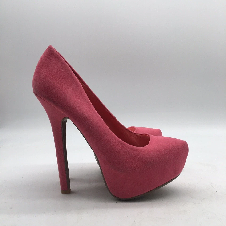 Tacones altos rosa brillante Anne Michelle talla 6,5 Foto 2 de 4