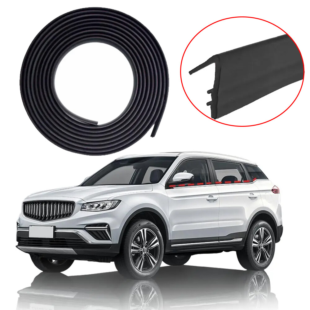 V-Shape Car Door Window Trim Edge Moulding Weatherstrip Rubber Seal Strip 4m