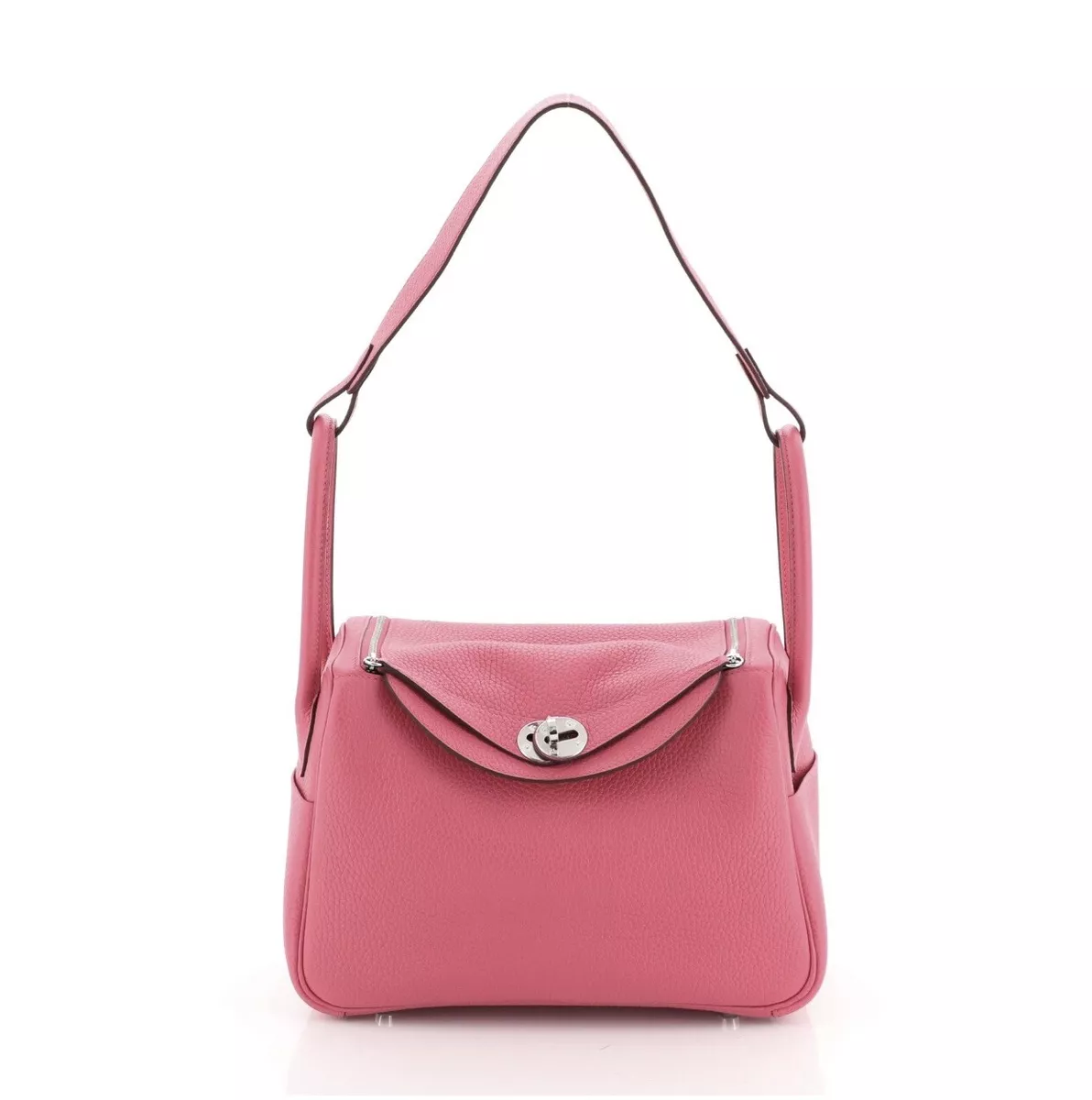 Auth. Hermes Lindy Bag Clemence 26 Rose Pink