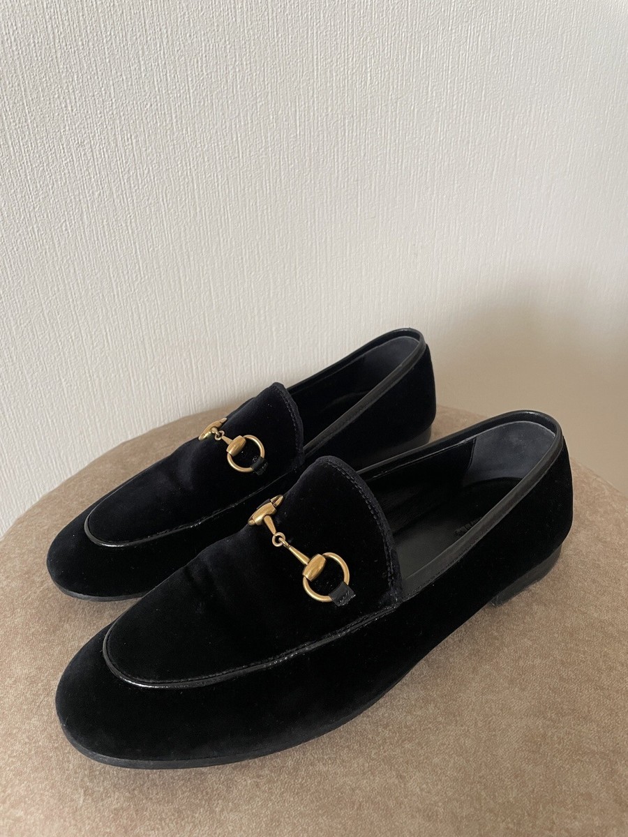 Authentic Gucci Jordaan Black Velvet Leather Horsebit  display picture 1