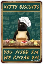 Tin Metal Signs 8x12 In I Bake So I Don't Punch People in The Throat Vintage Hom