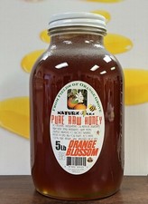 RAW HONEY ORANGE BLOSSOM 5 LBS 100 PURE RAW UNFILTERED HONEY In Glass
