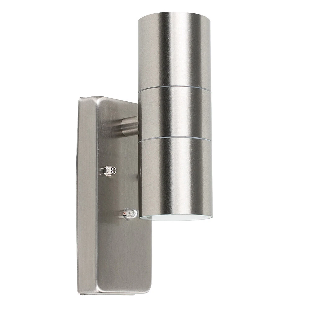Chrome Outdoor Wall Light Up Down Security Patio Lighting Dusk Til