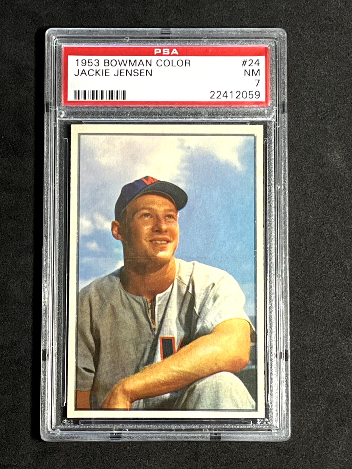 1953 BOWMAN COLOR JACKIE JENSEN #24 PSA 7