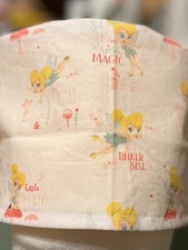 Tinkerbell reversible Adult Skull/Chemo Surgical Scrub Hat/Cap Handmade