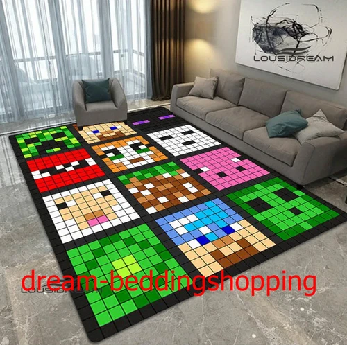 Dormitorio Salón Alfombras Antideslizantes Suelo Alfombras Niños Minecraft - Imagen 7 de 34