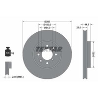 Textar 2X Bremsscheibe Vorne Ø282 Mm InnenbelüFtet FüR MG