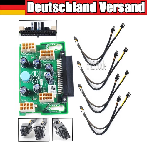Für Dell Poweredge T630 T640 GPU Netzteile Expansion Board X7C1K Mit 4x Kabel 