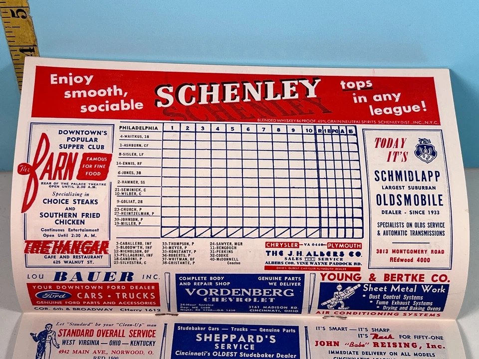 🔥 1951 Chicago Cubs Baseball Program vs Phillies Unscored HIGH GRADE!🔥 - Image 2 of 4