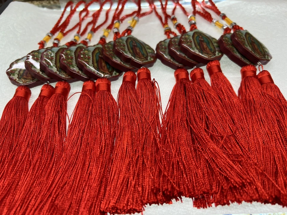 12 peças pingente de borla Virgen De Guadalupe De carro favores Recuerdos - Imagem 2 de 2