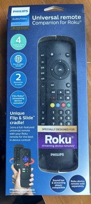 New Philips 4 Device Universal TV Remote Control Companion for Roku SRP2024R/27
