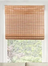 Chicology Cordless Light Filtering Natural Woven Bamboo Roman Shade 27"W x 64"L