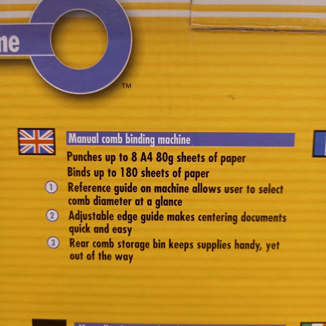 Fellowes Plastic Comb Binding Machine PB55 RMF09GB eBay