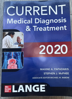 Current Medical Diagnosis and Treatment 2020 Brand New