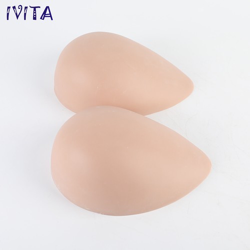 IVITA E Cup 3XL Teardrop Silicone Breast Forms Fake Boobs Cross Dresser - Picture 10 of 12