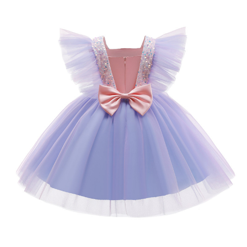 Wedding Birthday Dresses Girls 3-8 Years Party Sequins Tutu Gown Kids Clothes - Picture 23 of 26