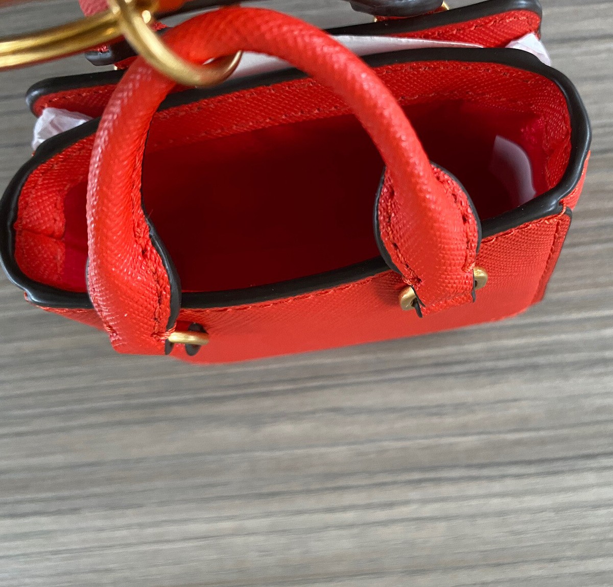 NWT Tory Burch Robinson Mini Tote Key Fob Bag Charm Keychain