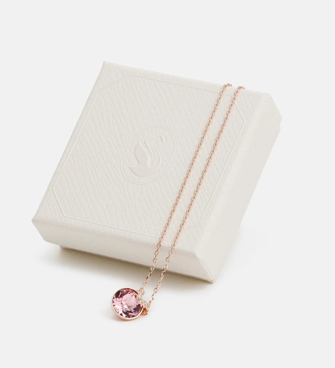 ★SWAROVSKI★ Bella Pink Rose Gold Drop Necklace 5662088 New in Gift Box SWAROVSKI 5662088 Rose Gold Pink Sparkle