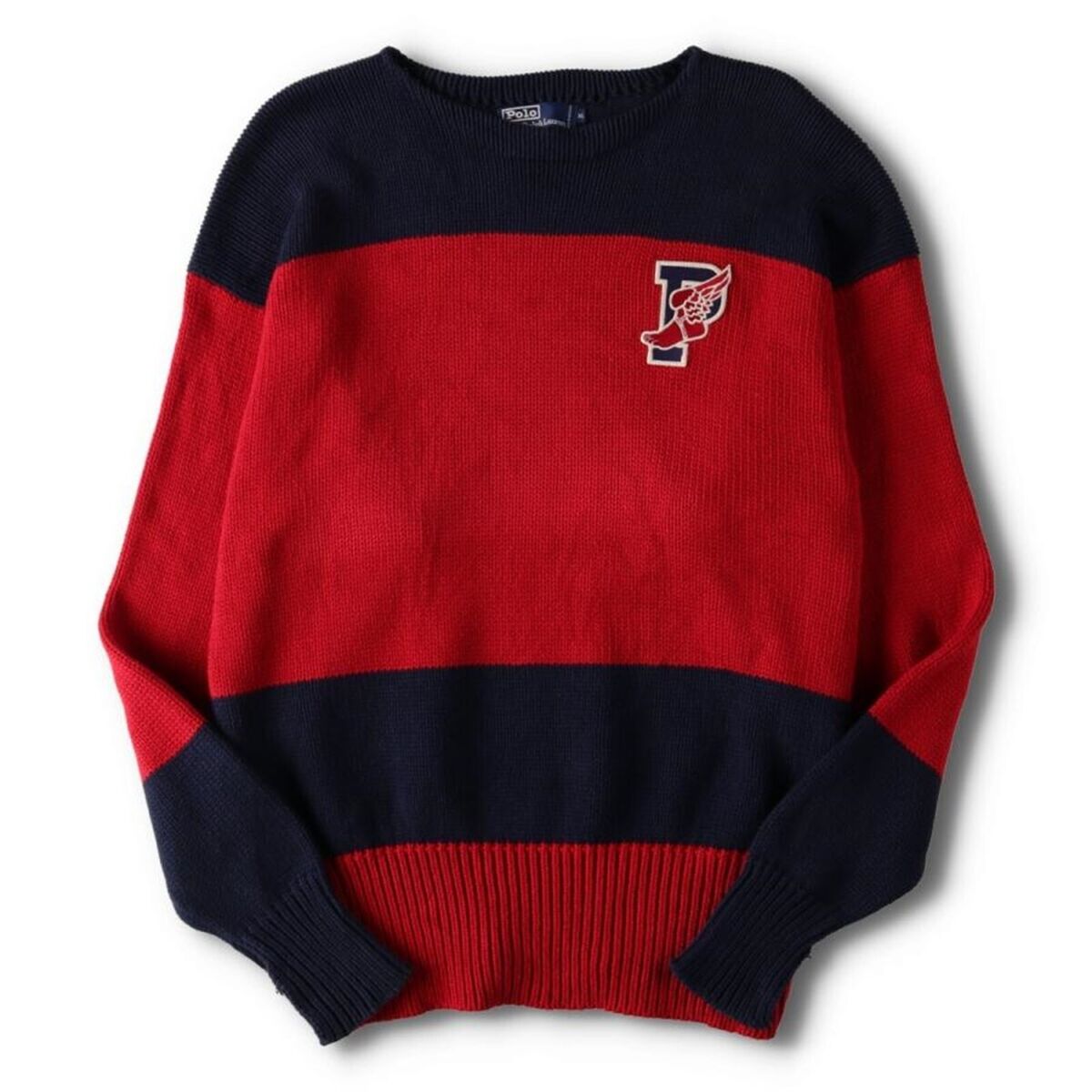 Polo Ralph Lauren P wing Knit Sweater Stadium Wing Foot Size Polo Ralph Lauren P wing Knit Sweater Stadium Wing Foot Size