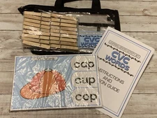 Learning Center Activity Set - CVC Words - Clothespin Learning Center