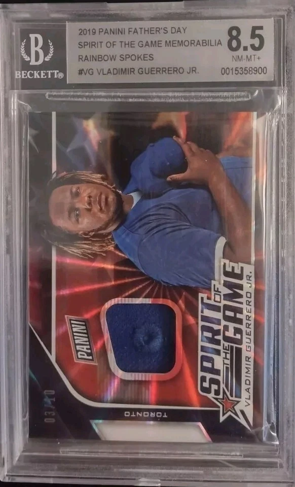 Vladimir Guerrero Jr Rookie RC 2019 Panini FD Rare Hat /10 BGS 8.5 *POP 1 👀🤯✅ - Image 3 of 4