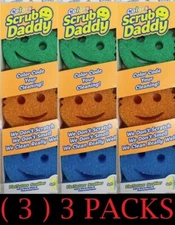3x Scrub Daddy Colors Non-Scratch FlexTexture Sponge Multi-Color ( 3 )  3 PACKS