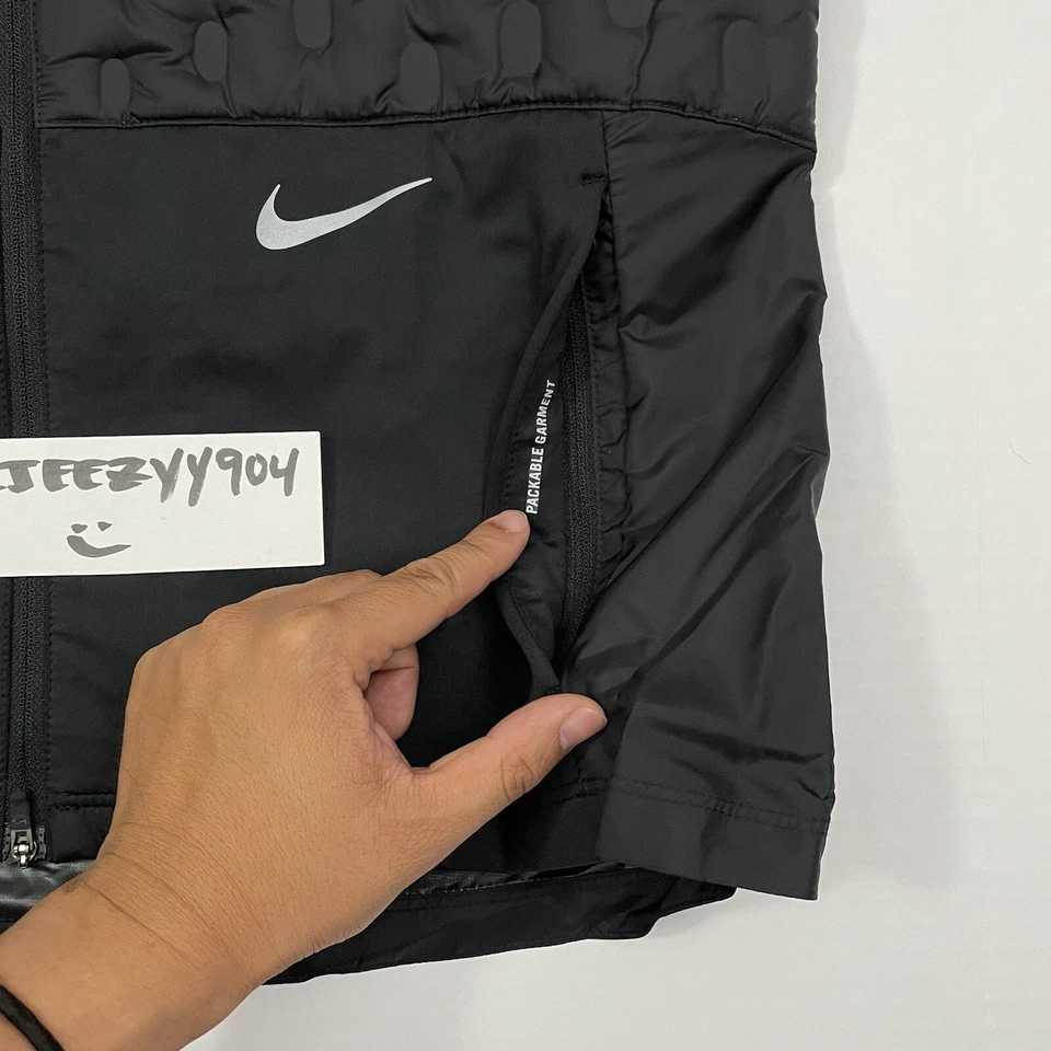 $180 Womens M Nike Therma Fit ADV Downfill Running Vest Black DD6063-010 Medium - Image 2 of 4