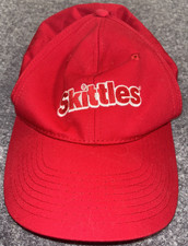 Skittles Hat Nascar Mens Red White Cap Trucker Hook Loop Costume Dad