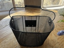 Black Metal Basket With Handle, Metal Mesh