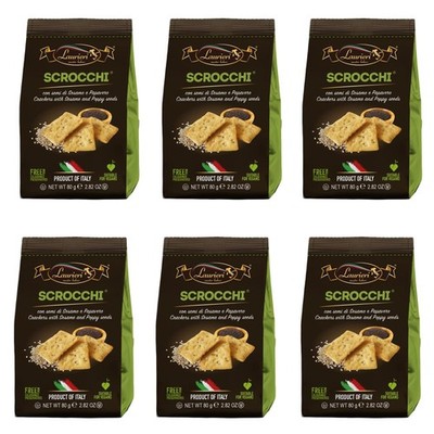 SCROCCHI Sasame Crackers Wheat Organic Crackers Crisp with Aromatic Herb Seas...