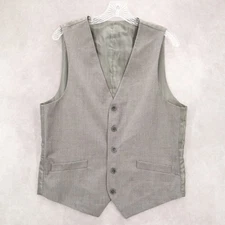 Marchatti Gray 5 Button Point Slim Waistcoat Tuxedo Suit Vest Medium 38 Short