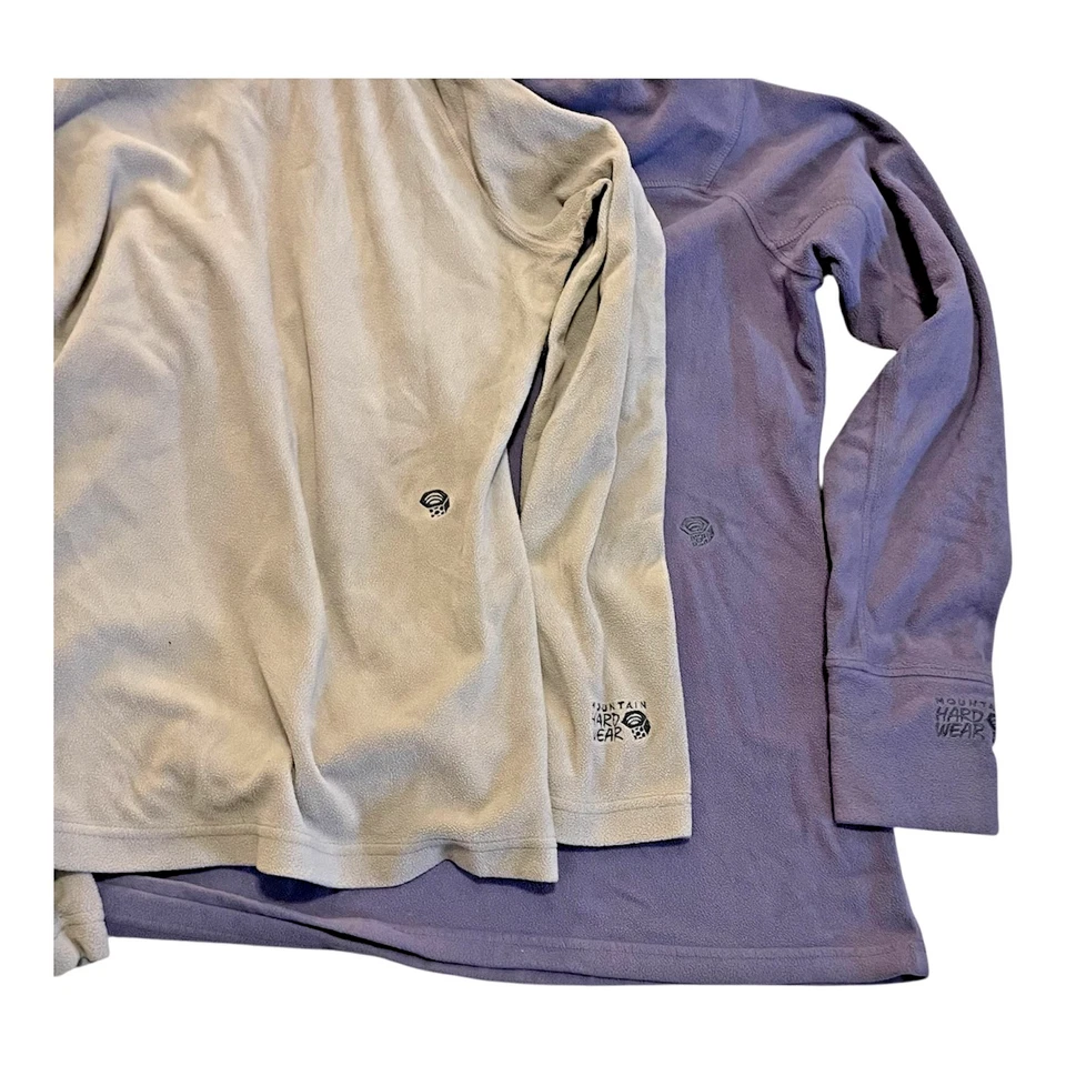 Lote de 2 Pulôveres Femininos de Lã Polartec Mountain Hardware 1/4 Zíper Médio M - Imagem 2 de 4