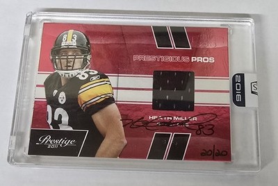 2016 Panini Honors HEATH MILLER Auto /20 Game Used Jersey Auto STEELERS