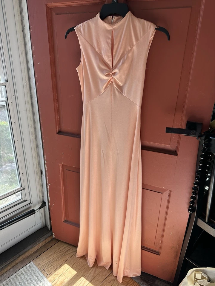 Vestido formal recortado vintage melocotón talla 10 artículos de coleccionista de Anne Fogarty Foto 2 de 4