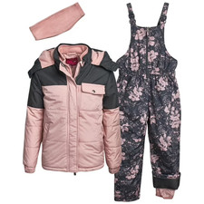 Pink Platinum Girl Snowsuit Water Resistant Winter Jacket  Ski Bib Overalls: 2T