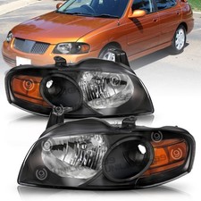 For 2004-2006 Nissan Sentra Sedan Halogen Headlights Assembly Headlamps Pair