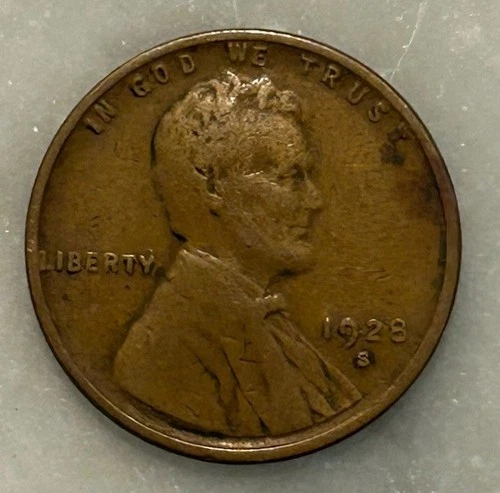 1928-S Wheat Cent - F - Fine