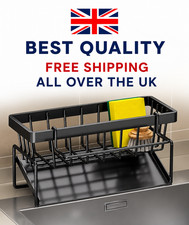 Kitchen Sink Caddy Organizer Rack Drainer Storage Holder Sponge Brush Soap Tidy
