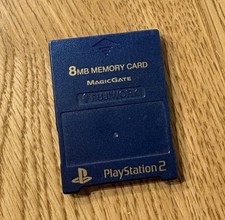PS2 Memory Card 8MB Fujiwork Blue Memory King SONY MAGIC GATE Japan Tested