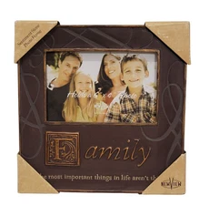 NEW VIEW Picture Frame FAMILY Sentiment Stone Frame Easel Stand Fits 5X7 Or 4X6