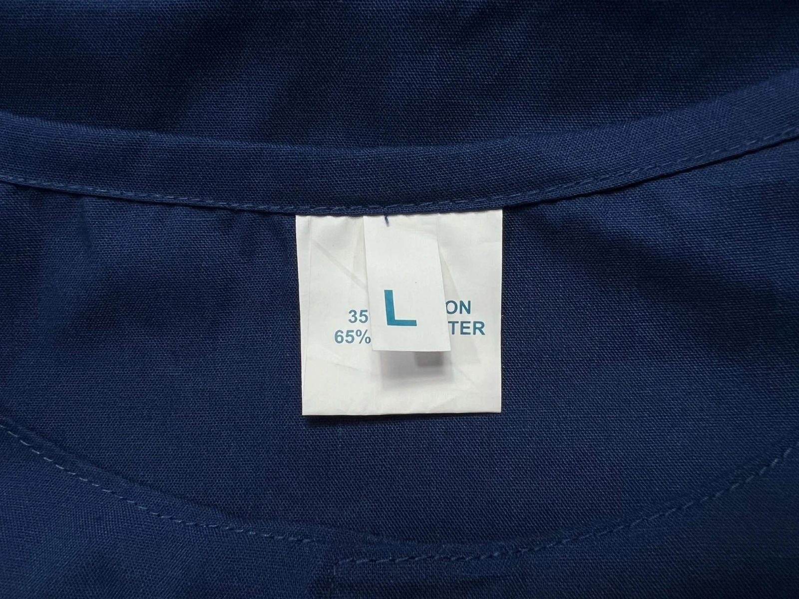 Scrub Jacket Unisex (L) Dark Royal Blue 2 Pocket Snaps Long Sleeves Medical NWOT - product detail image 3