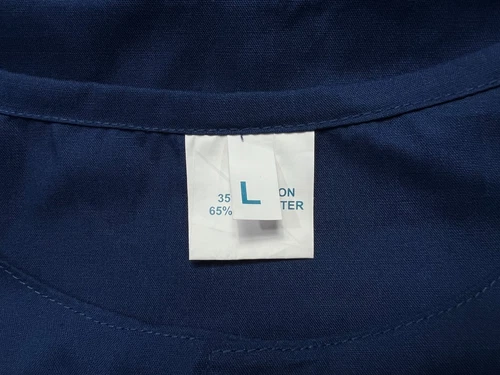 Scrub Jacket Unisex (L) Dark Royal Blue 2 Pocket Snaps Long Sleeves Medical NWOT image 3