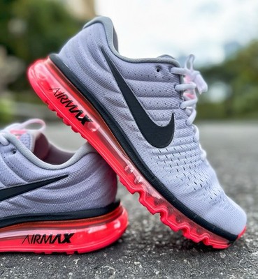 Nike Air Max 2017 Running Shoes White Grey Pink 849559-106 Men's