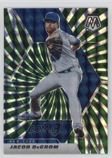 2021 Panini Mosaic Green Swirl Mosaic Prizm 1/11 Jacob deGrom #97 19b1
