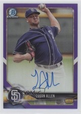 2018 Bowman Chrome Prospect Purple Refractor /250 Logan Allen #CPA-LA Auto 2f9