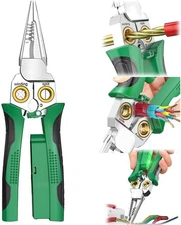 8 In 1 Wire Strippers with Voltage Tester, Cable Strippers/Cutters with Plier,