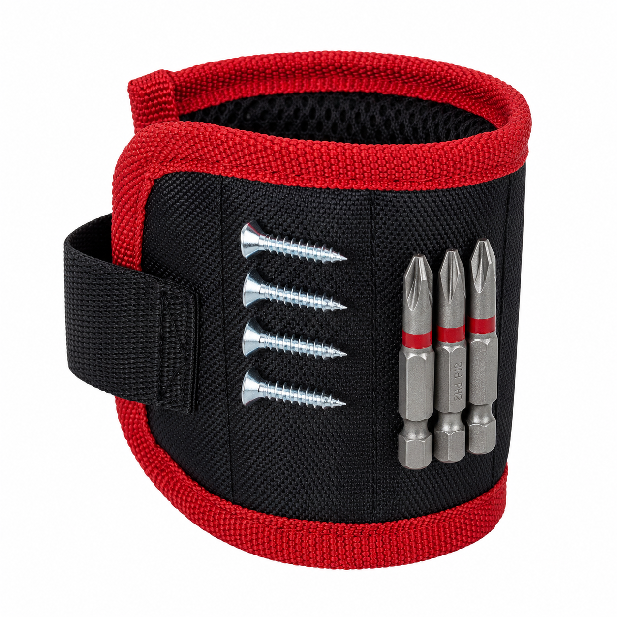 Magnetic Wristband Screws Nails Bits Holder Adjustable Strap Hands-Free DIY Tool