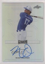 2017 Leaf Perfect Game All-American Classic Metal Silver Nick Decker Auto u0h
