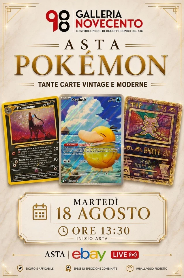 Asta Pokémon carte vintage & modern da 1€!